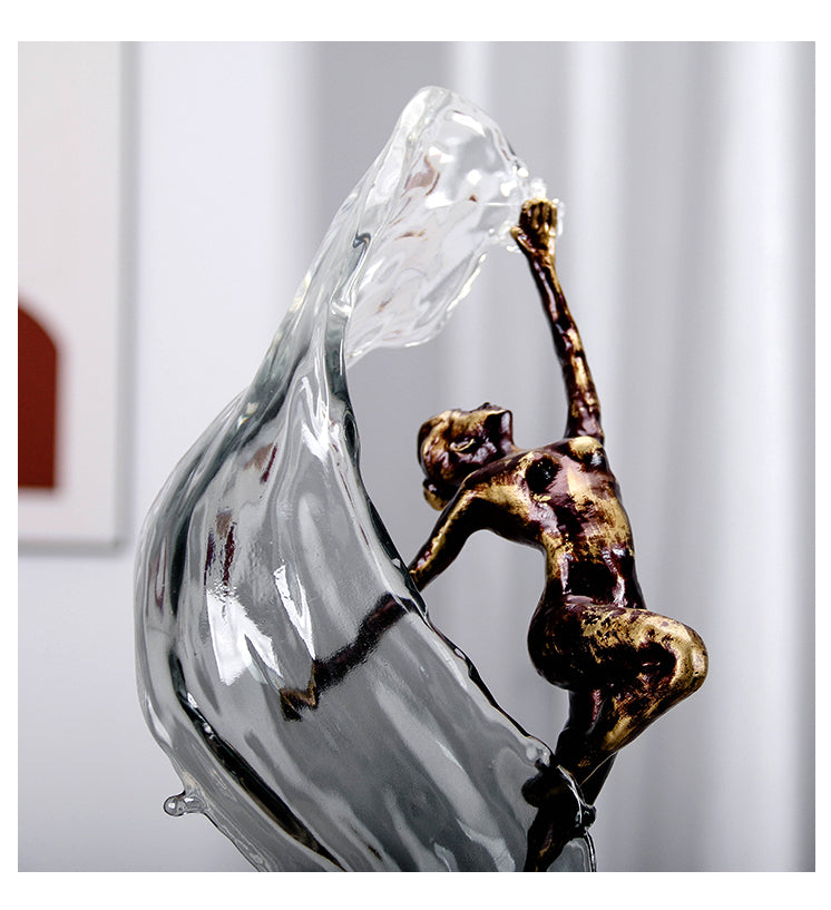 Water Dancer Artistic Sculpture - Luxury Alloy & Resin & Marble Home Decor & ...