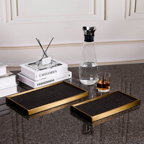 Rectangle WeavenLeather Tray