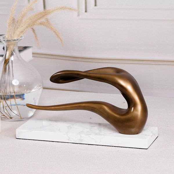 Marble Base  Abstract Bronze Sculpture