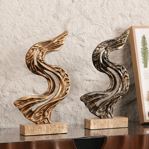 Home Indoor Decoration Alloy Marble Sculpture Abstract Figure Indoor Decoration Sculpture