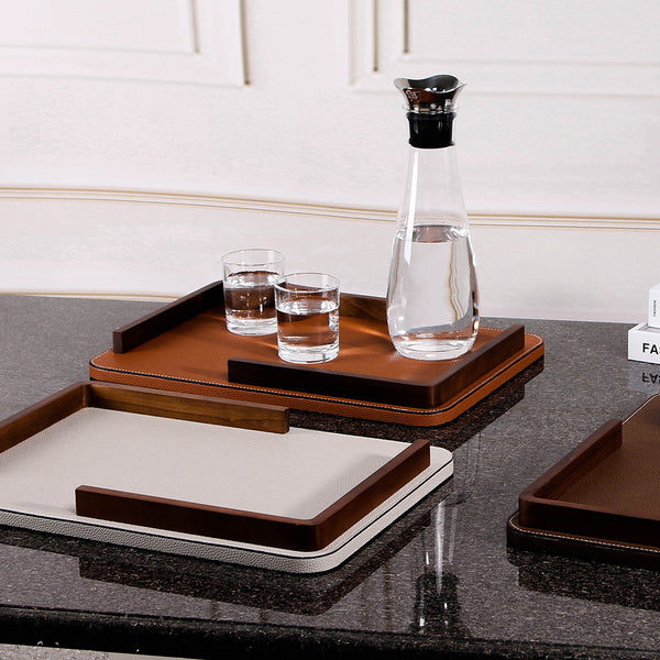 Rectangle Leather Tray