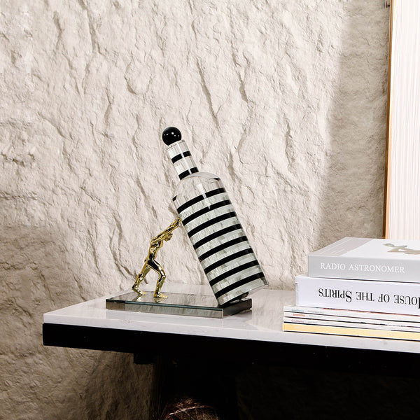Bottle Pusher Sculpture