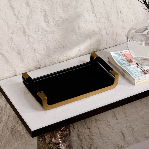 RegtangularLeather Tray