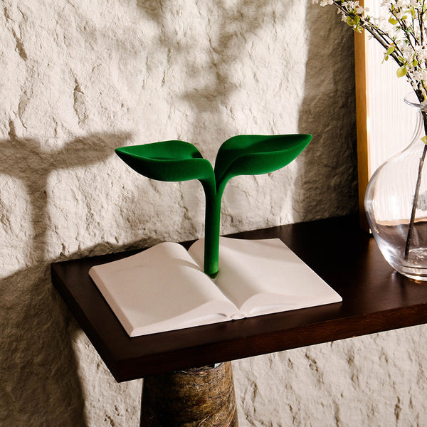 Flower on Book Sculpture