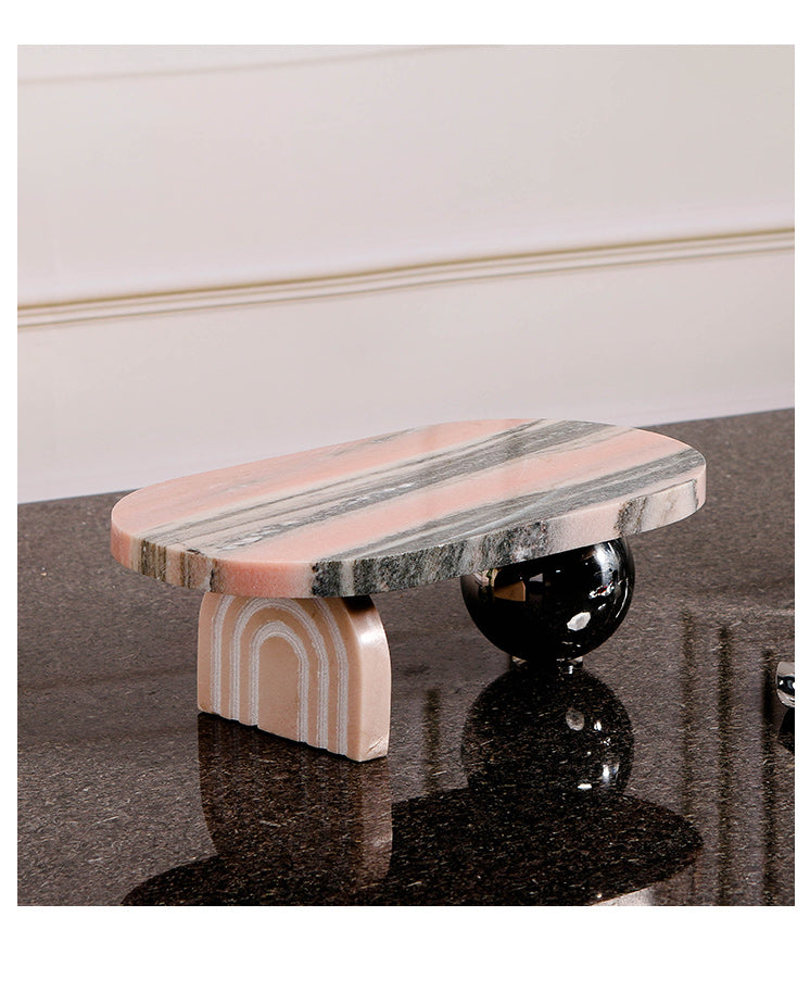 Luxury Marble & S/s Steel Decorative Sculpture - Designer Artisan Edition - 7