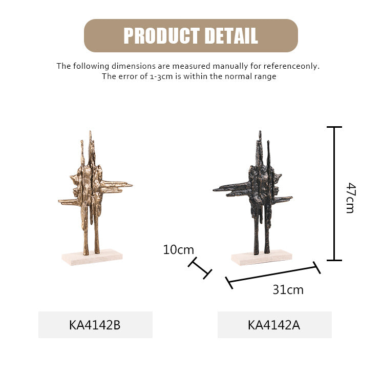 Luxury Alloy & Marble Decorative Sculpture - Designer Artisan Edition - 10