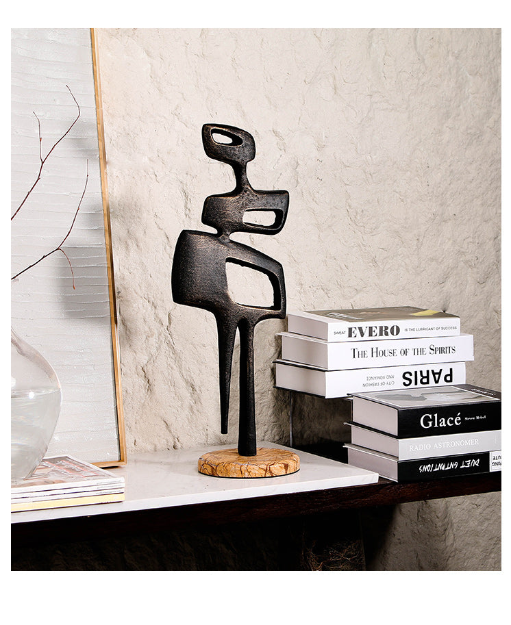 Contemporary Abstract Sculpture - Luxury Alloy & Marble Home Decor & Artistic... - 7
