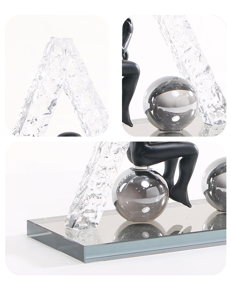 Luxury Crystal & Resin Decorative Sculpture - Designer Artisan Edition - 7