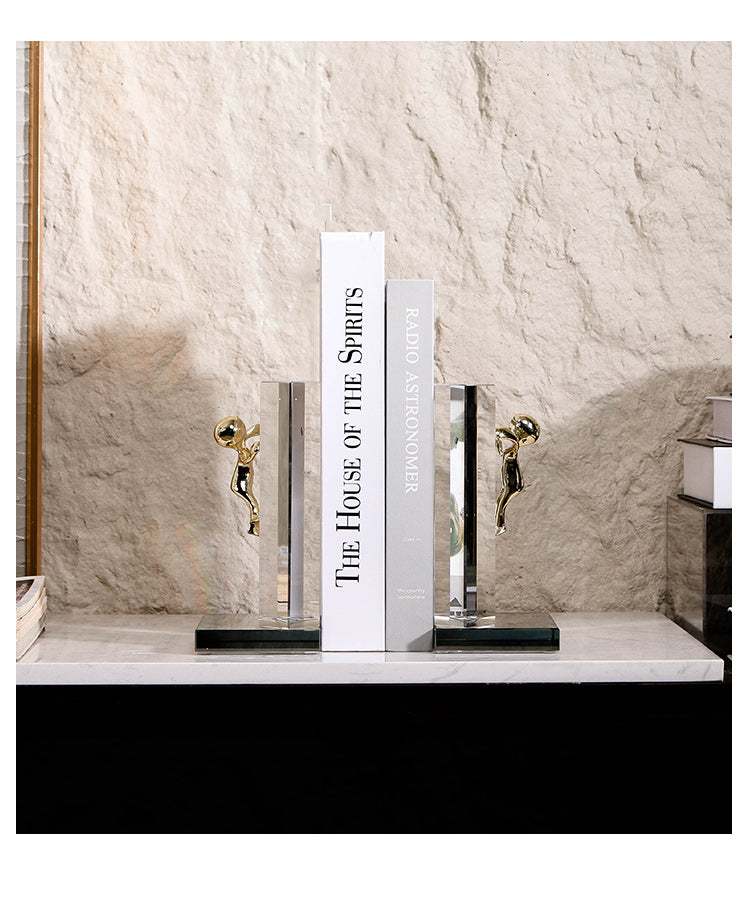 水晶书挡 - Luxury Premium Alloy Home Decor & Artistic Piece