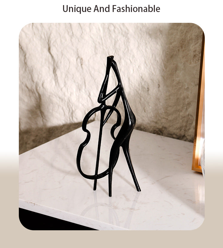 音乐家雕像 - Luxury Premium Alloy Home Decor & Artistic Piece