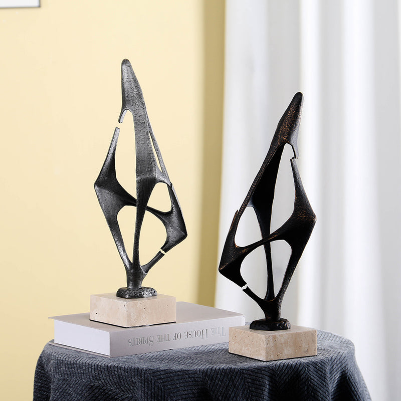 Contemporary Abstract Sculpture - Luxury Alloy & Marble Home Decor & Artistic... - 10
