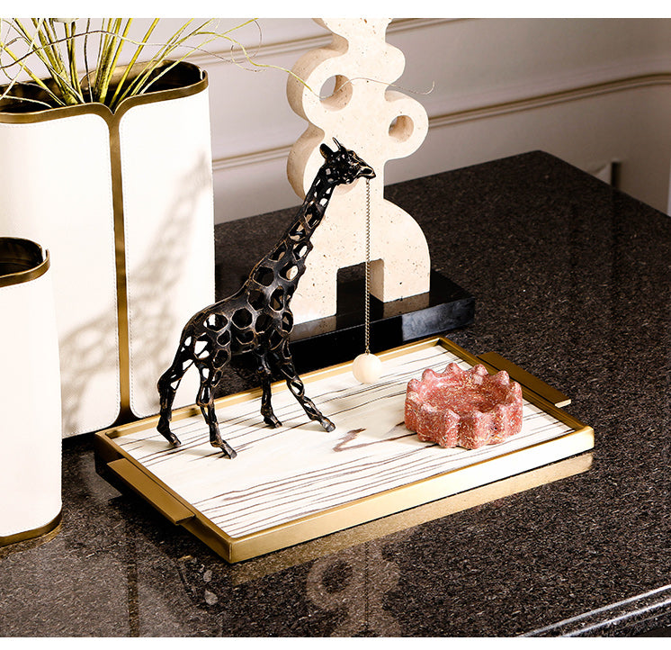 金属长颈鹿雕塑 - Luxury Premium Alloy & Home Decor & Artistic Piece - 8