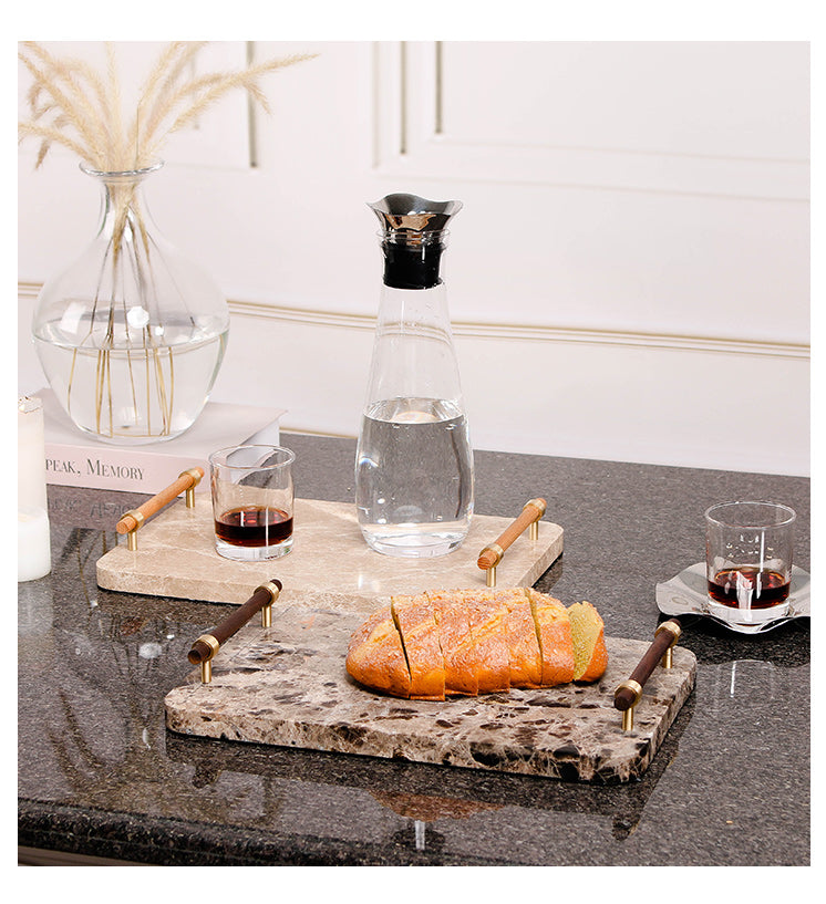 纸盘 - Luxury Marble & & Alloy Home Decor & Artistic Piece