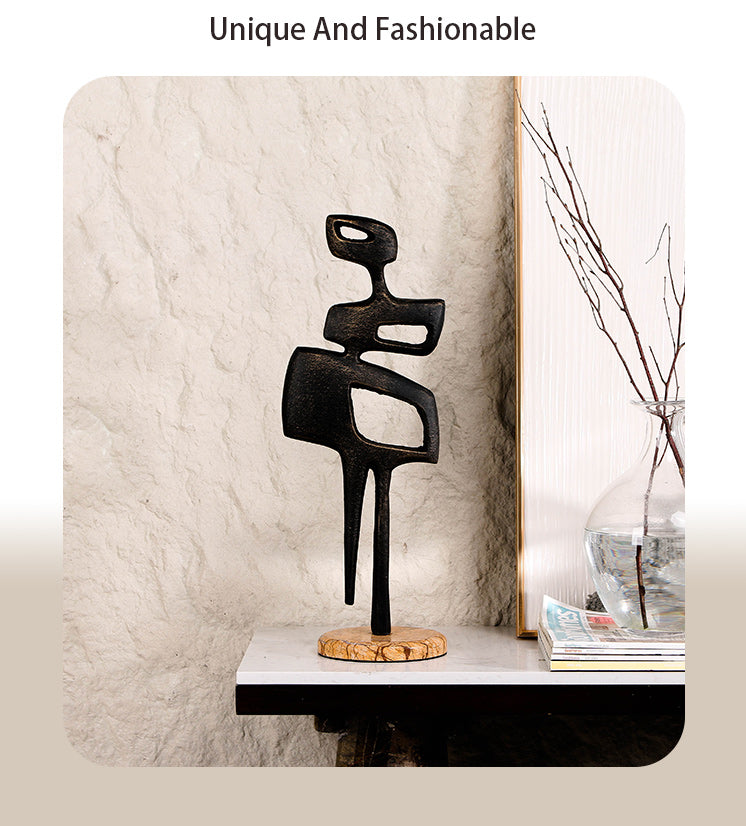 Contemporary Abstract Sculpture - Luxury Alloy & Marble Home Decor & Artistic... - 8