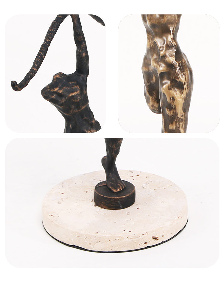 Abstract Arrow Figure Statue - Luxury Alloy & Marble Home Decor & Artistic Piece - 11