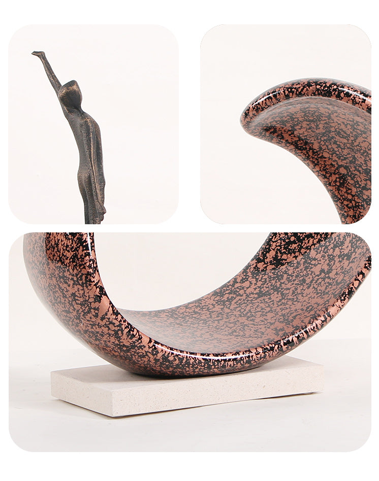 Contemporary Abstract Sculpture - Luxury Alloy & Resin & Marble Home Decor & ...