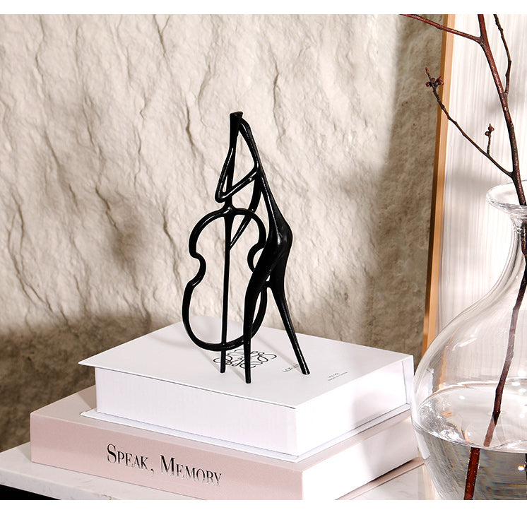 音乐家雕像 - Luxury Premium Alloy Home Decor & Artistic Piece - 8