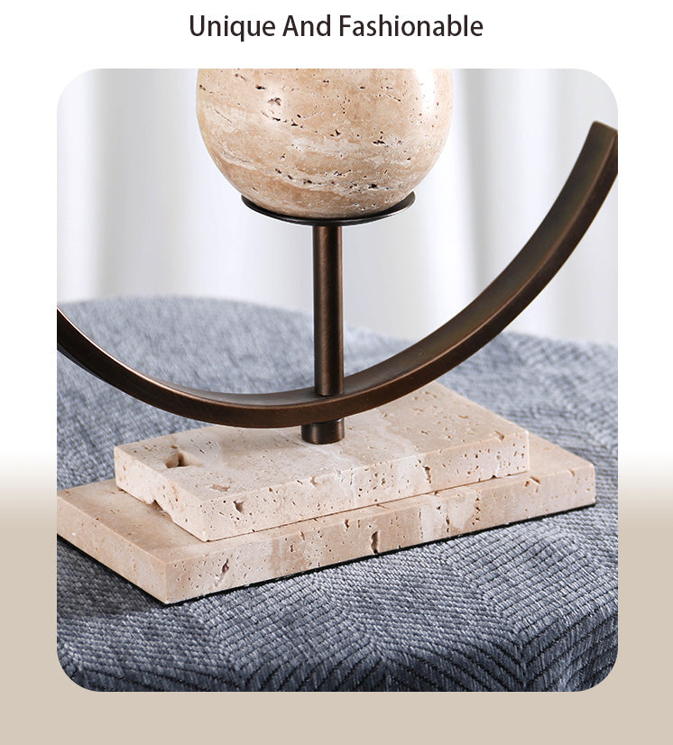 Contemporary Abstract Sculpture - Luxury Alloy & Marble Home Decor & Artistic...