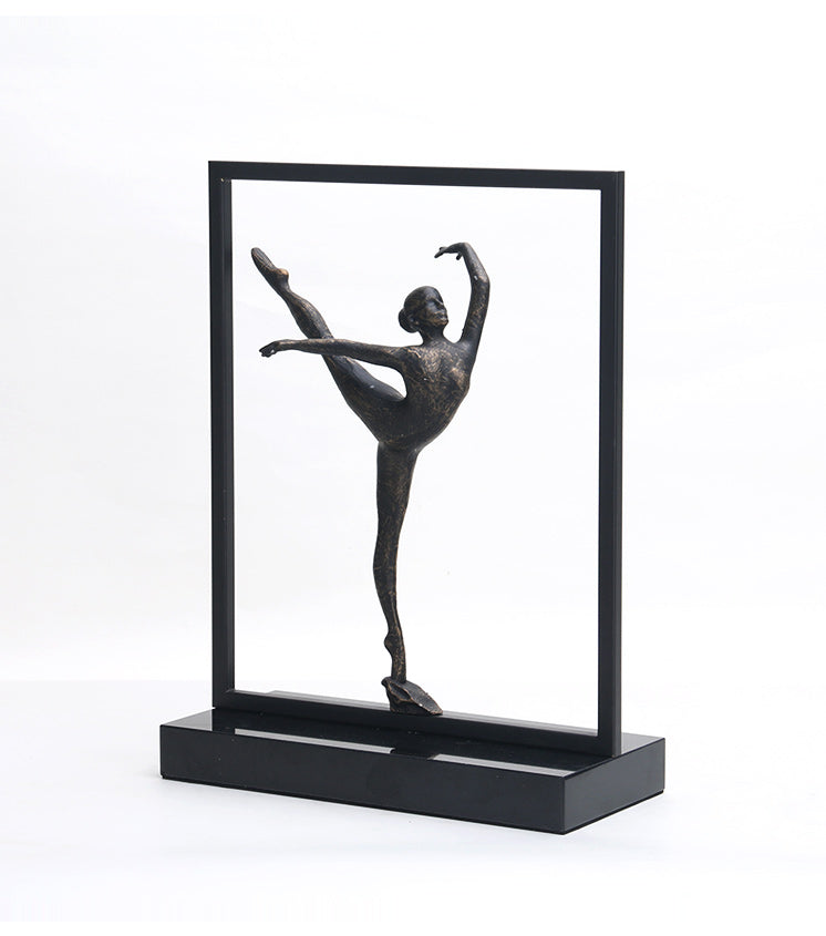 Graceful Dancing Girl - Luxury Alloy & Marble Home Decor & Artistic Piece - 9