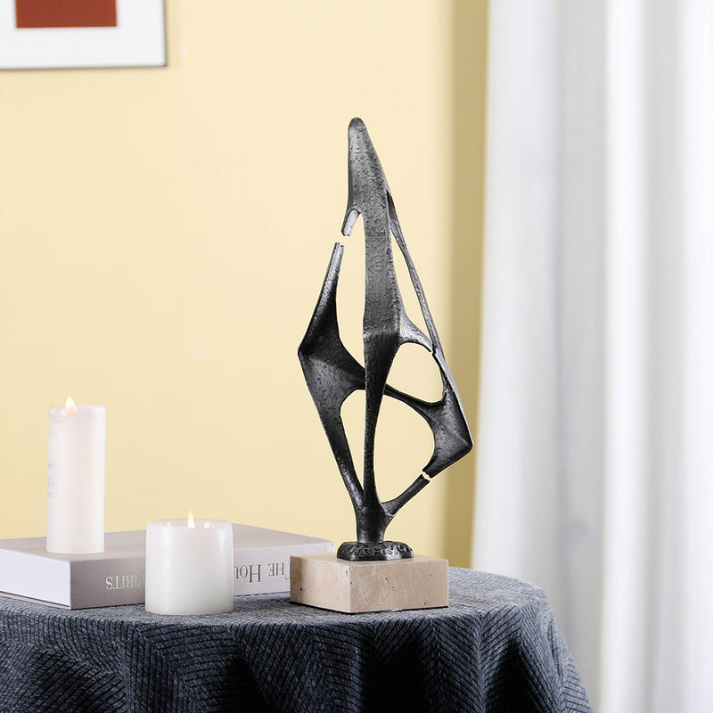 Contemporary Abstract Sculpture - Luxury Alloy & Marble Home Decor & Artistic... - 11