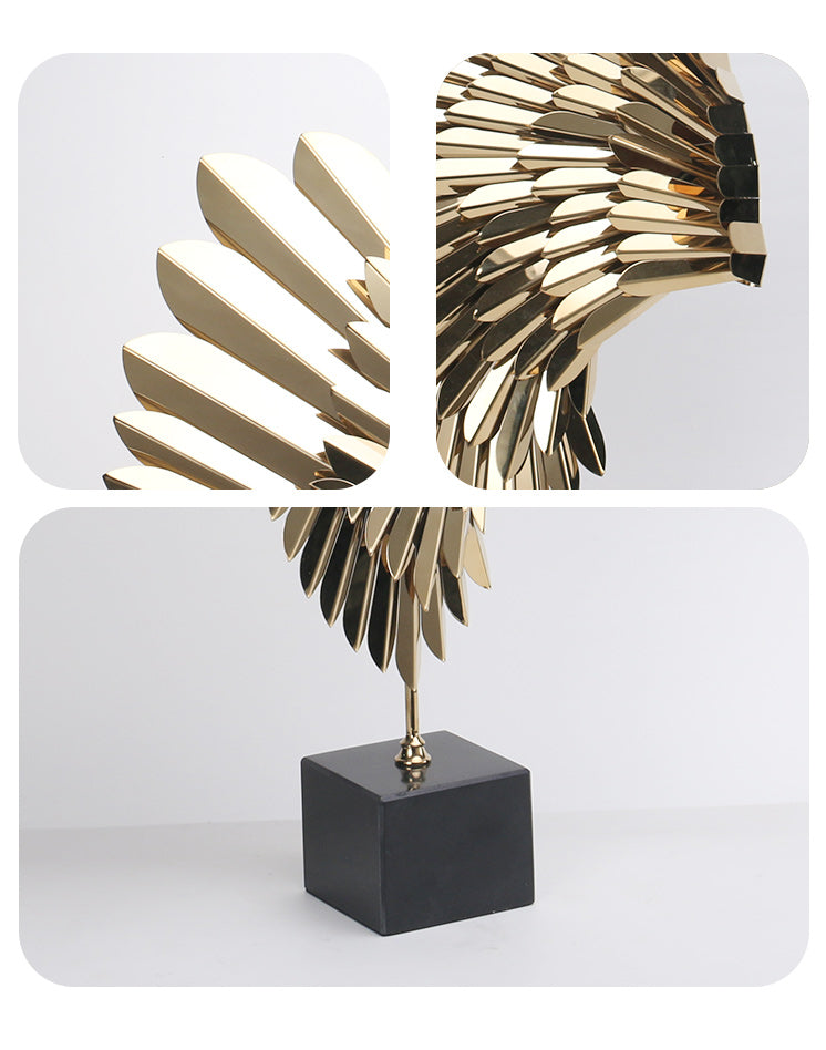 桌面雕塑 - Luxury MetalMarble Home Decor & Artistic Piece