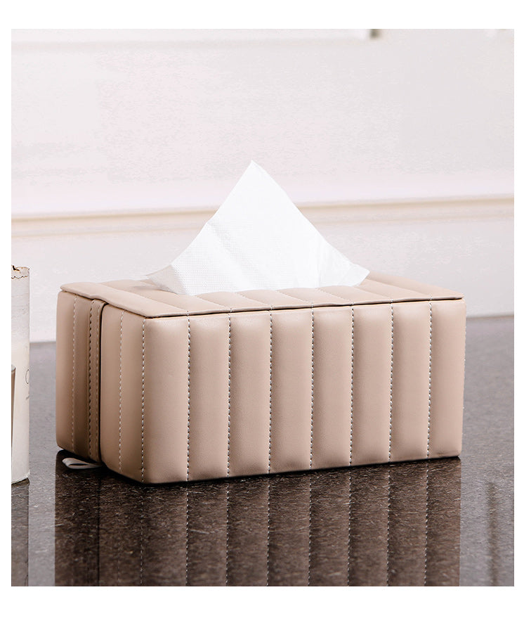 矩形纸巾盒 - Luxury MDF & PULeather Home Decor & Artistic Piece