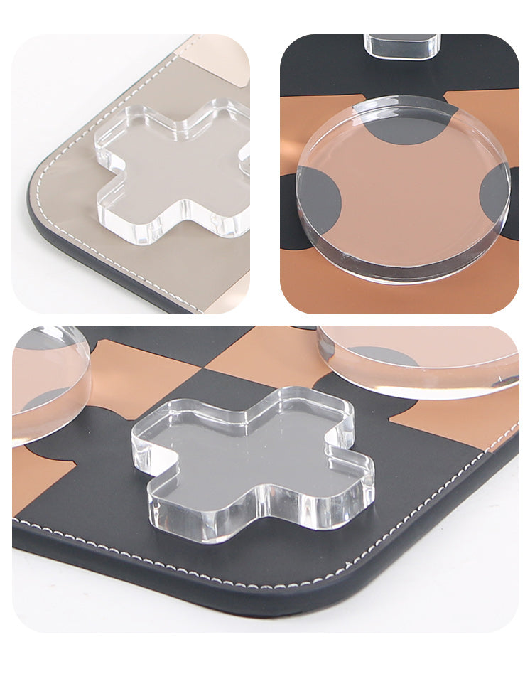 Luxury Pu Leather & Acrylic Decorative Sculpture - Designer Artisan Edition - 11