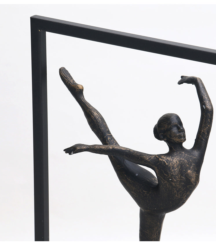 Graceful Dancing Girl - Luxury Alloy & Marble Home Decor & Artistic Piece - 10