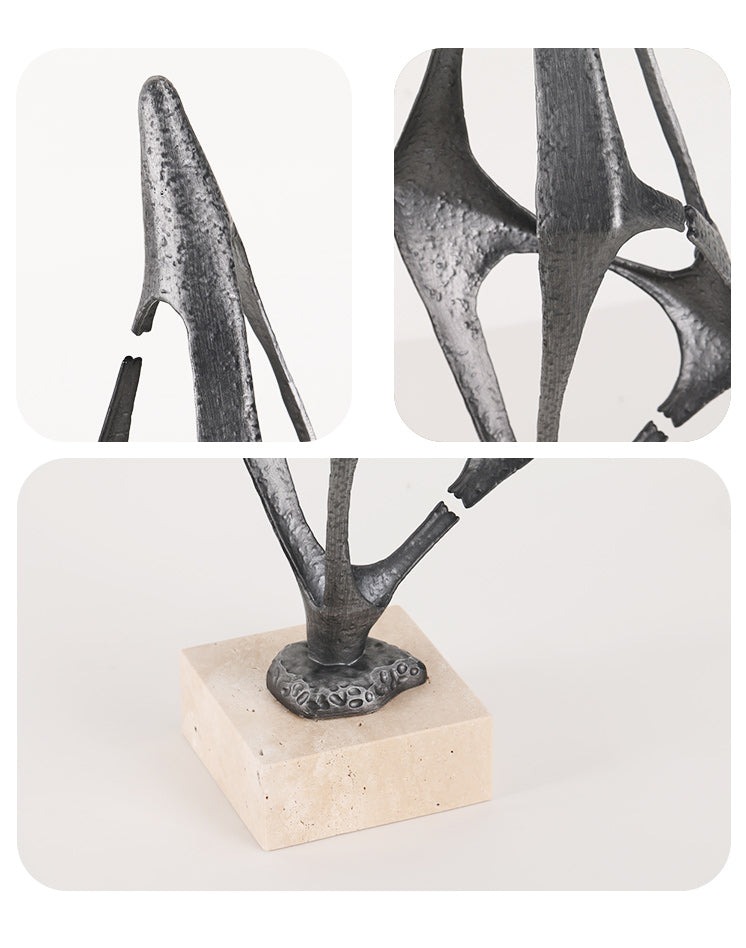 Contemporary Abstract Sculpture - Luxury Alloy & Marble Home Decor & Artistic... - 12