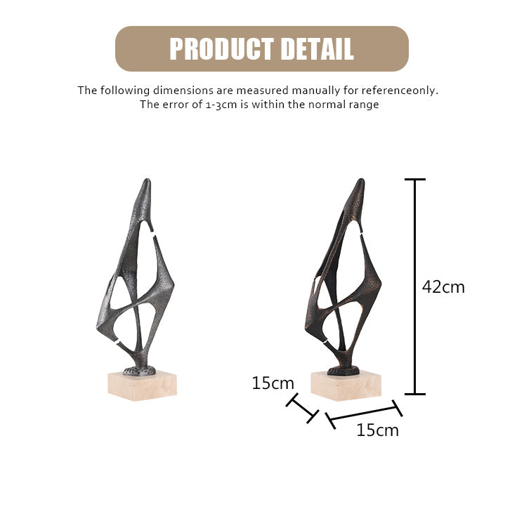 Contemporary Abstract Sculpture - Luxury Alloy & Marble Home Decor & Artistic... - 13