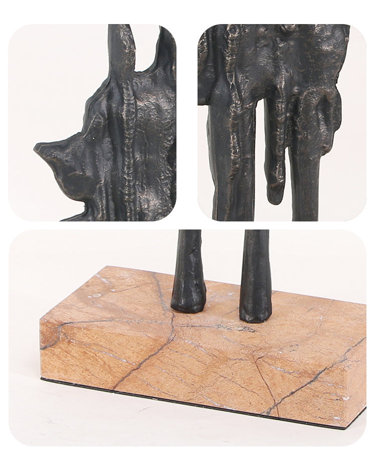 Luxury Alloy & Marble Decorative Sculpture - Designer Artisan Edition - 10