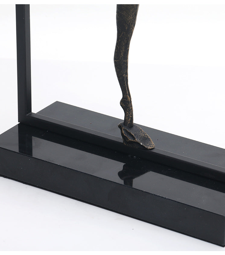 Luxury Alloy & Iron & Marble Decorative Sculpture - Designer Artisan Edition - 11