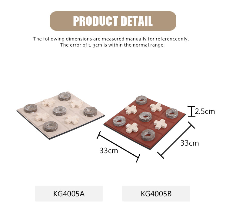 皮革棋盘 - Luxury Marble & PuLeather Home Decor & Artistic Piece