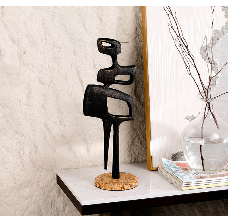 Contemporary Abstract Sculpture - Luxury Alloy & Marble Home Decor & Artistic... - 10