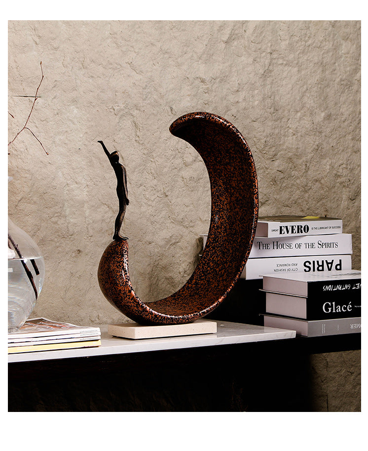 Contemporary Abstract Sculpture - Luxury Alloy & Resin & Marble Home Decor & ...
