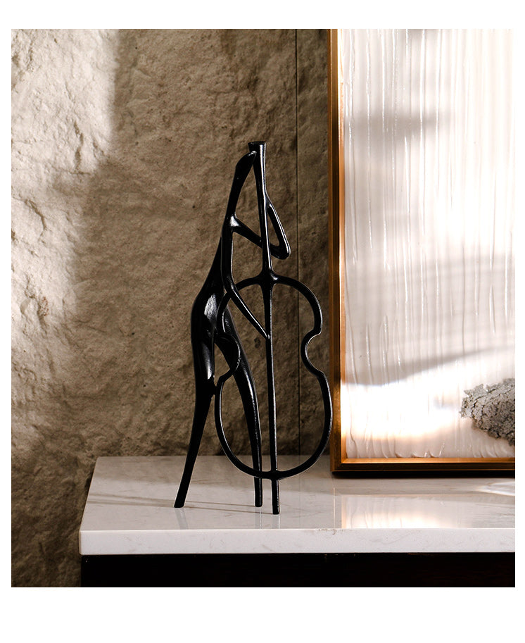 音乐家雕像 - Luxury Premium Alloy Home Decor & Artistic Piece