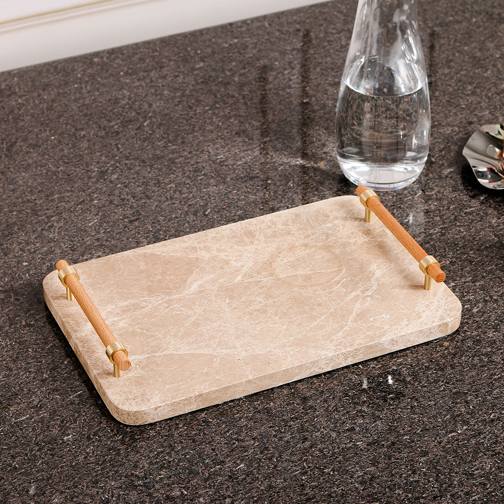 纸盘 - Luxury Marble & & Alloy Home Decor & Artistic Piece