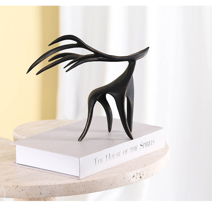 鹿雕像家居装饰雕塑 - Luxury Premium Alloy Home Decor & Artistic Piece - 8