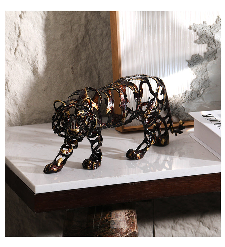 狮子雕塑 - Luxury Premium Alloy Home Decor & Artistic Piece