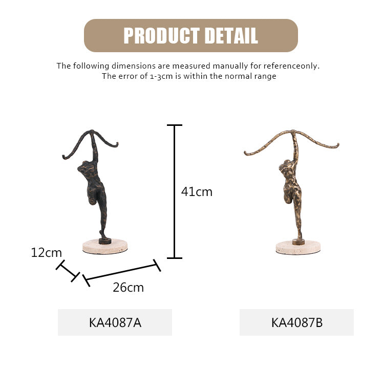 Abstract Arrow Figure Statue - Luxury Alloy & Marble Home Decor & Artistic Piece - 9