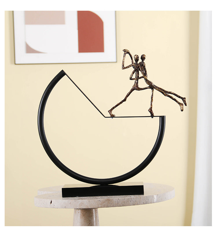 Graceful Dancing Girl - Luxury Alloy & Marble Home Decor & Artistic Piece - 8