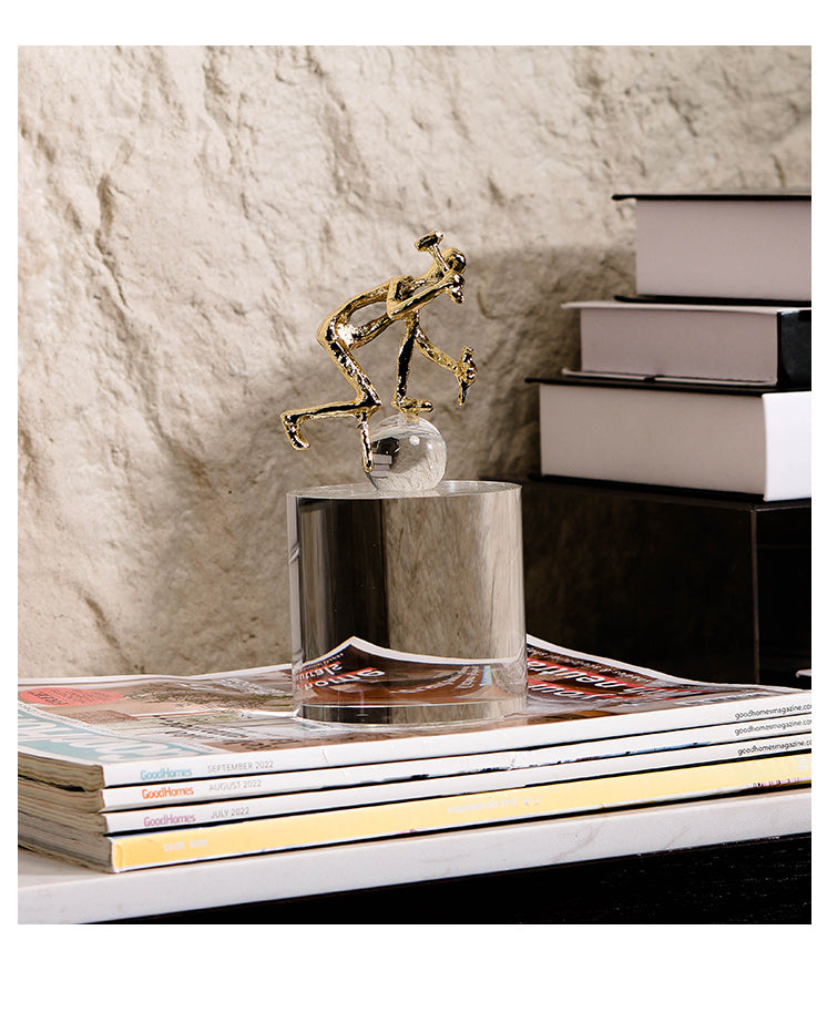 金色杂技演员家居装饰雕塑 - Luxury Premium Alloy & Home Decor & Artistic Piece - 7