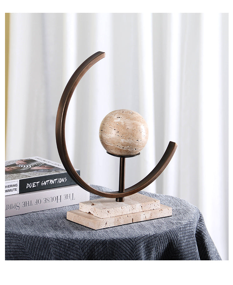 Contemporary Abstract Sculpture - Luxury Alloy & Marble Home Decor & Artistic... - 7