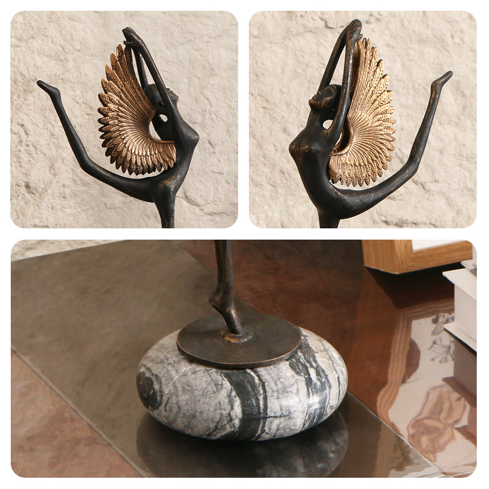 桌面雕塑 - Luxury Alloy & Marble Home Decor & Artistic Piece