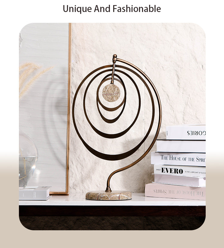 Luxury Iron & Marble Decorative Sculpture - Designer Artisan Edition - 11