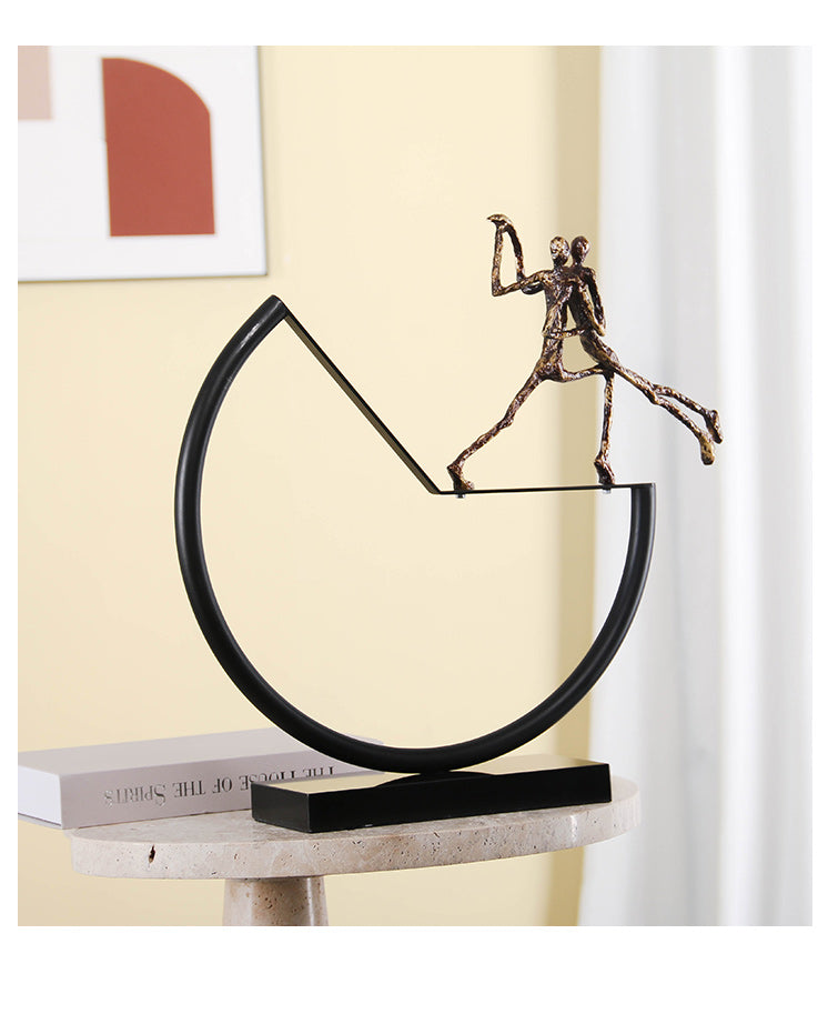 Graceful Dancing Girl - Luxury Alloy & Marble Home Decor & Artistic Piece - 10