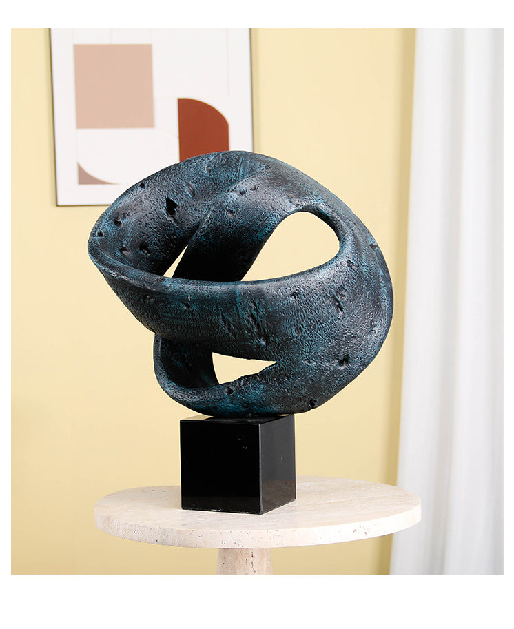 Contemporary Abstract Sculpture - Luxury GlassMarble Home Decor & Artistic Piece - 11