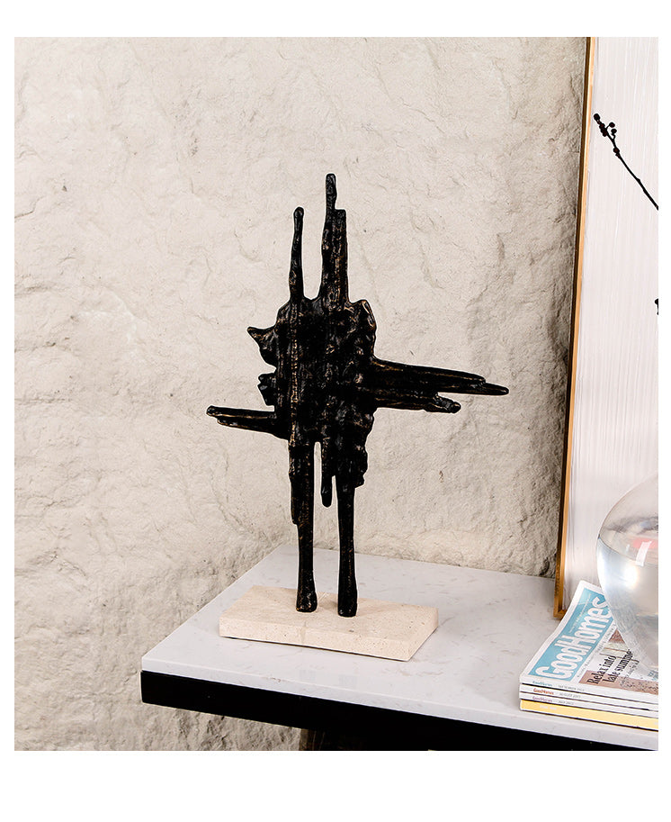 Luxury Alloy & Marble Decorative Sculpture - Designer Artisan Edition - 11