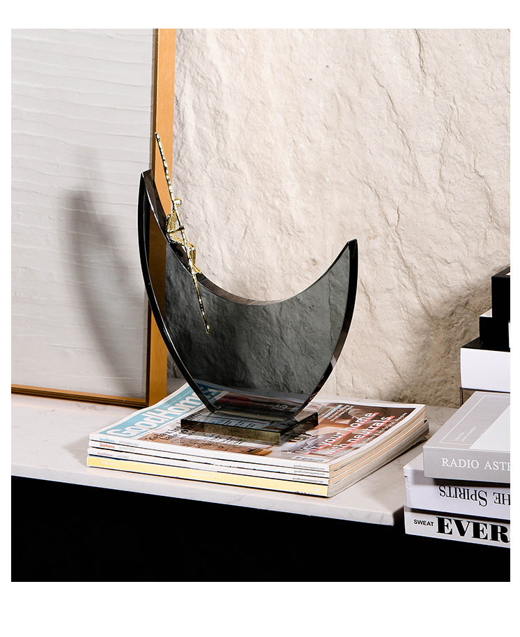 Luxury Crystal & Alloy Decorative Sculpture - Designer Artisan Edition - 9