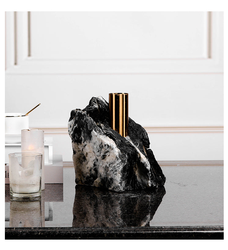 铁石花瓶家居装饰 - Luxury Premium Home Decor & Artistic Piece